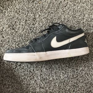 Black Nike Air Jordan sneakers